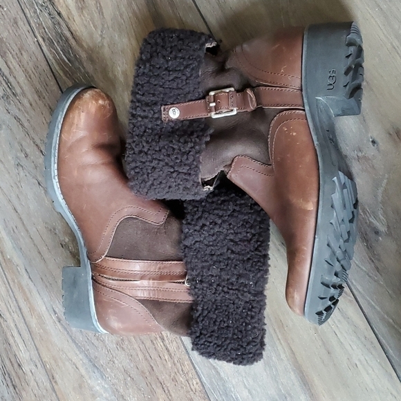 Ugg Australia Women Bellvue II Leather Ankle Booties shoes sz 7.5 - Picture 8 of 15